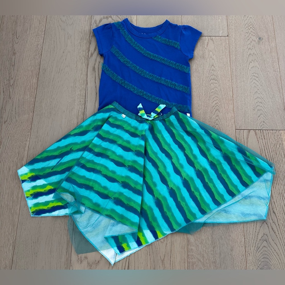 Willie wisher 
Blue and Green Striped Kids Costume